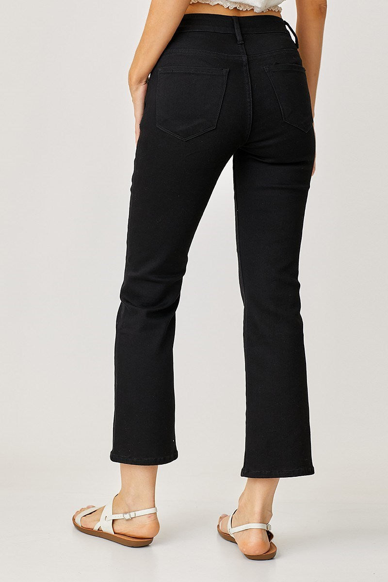 Sanne Mid Rise Jeans in Black by Risen