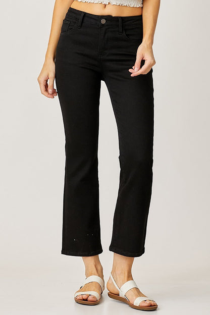 Sanne Mid Rise Jeans in Black by Risen