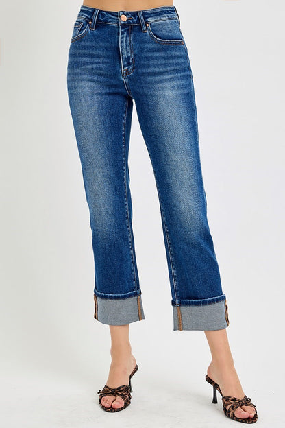 Charlie Ankle Straight Cuff Jeans by Risen