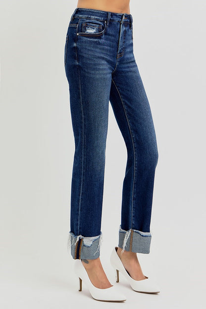 Arden Dark Wash Tummy Control Jeans by Risen
