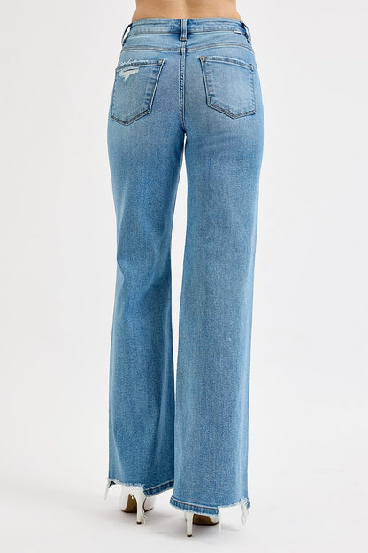 Unlocked Wide Leg Tummy Control Jeans by Risen