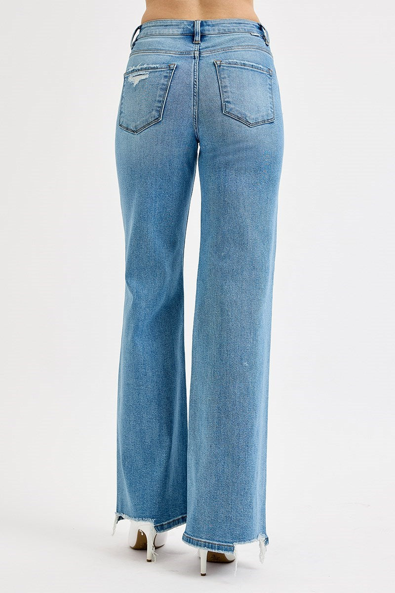 Unlocked Wide Leg Tummy Control Jeans by Risen