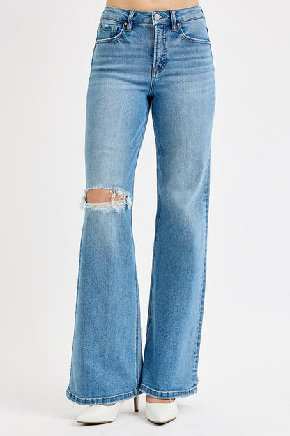 Unlocked Wide Leg Tummy Control Jeans by Risen