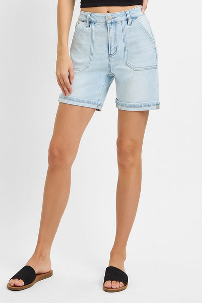 Lilly Hight Rise Light Wash Shorts by Risen