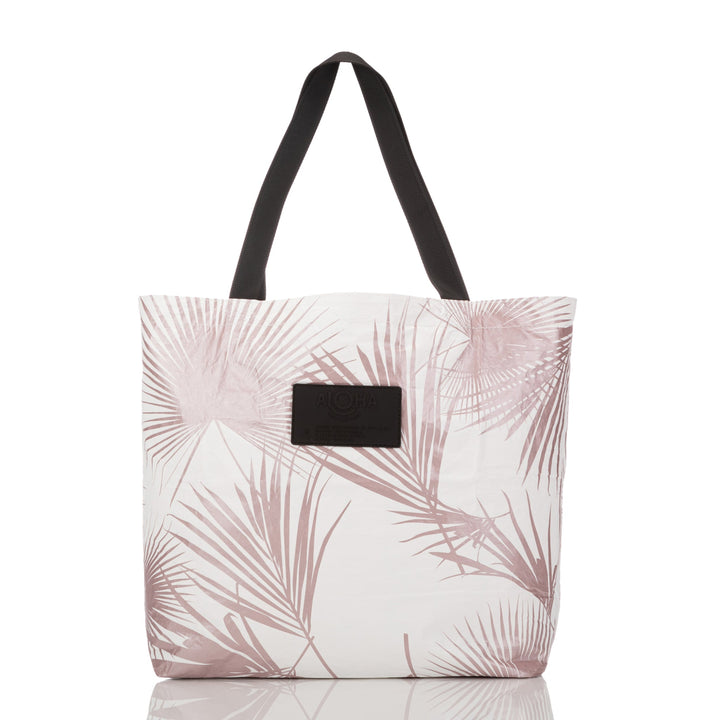Reversible Tote in Rose Gold Day Palms by Aloha