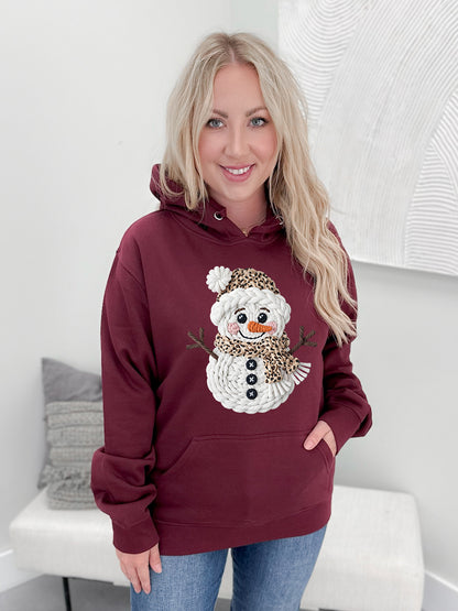 Knitted Snowman Graphix Pullover / Hoodie