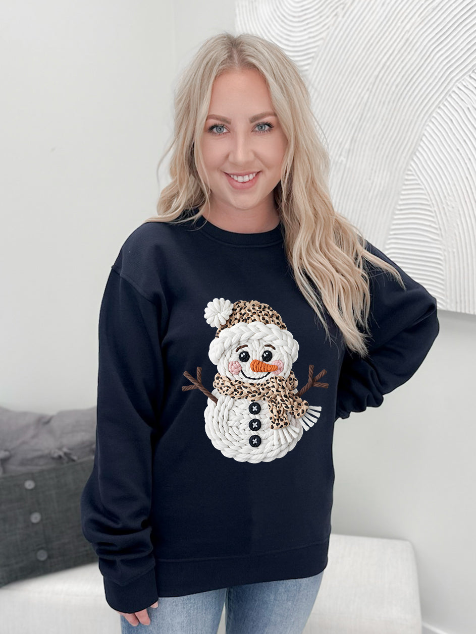 Knitted Snowman Graphix Pullover / Hoodie