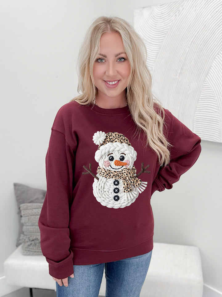 Knitted Snowman Graphix Pullover / Hoodie