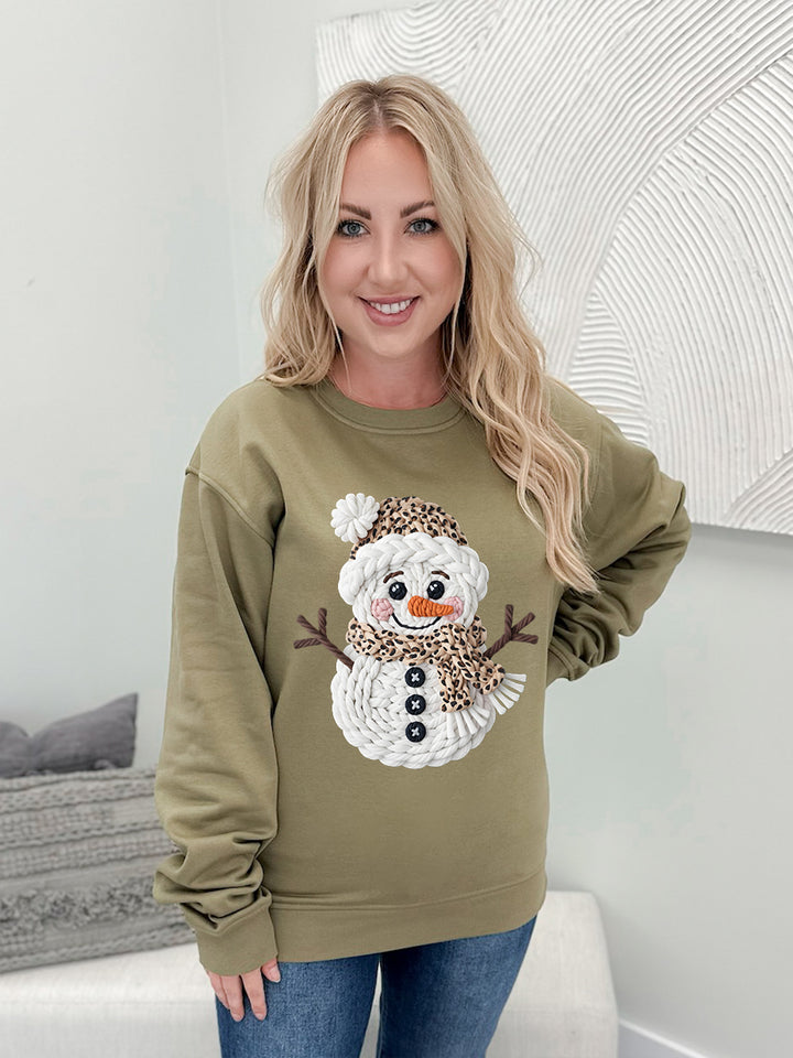 Knitted Snowman Graphix Pullover / Hoodie