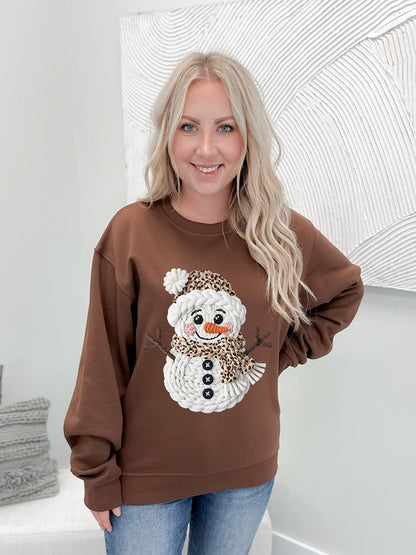 Knitted Snowman Graphix Pullover / Hoodie