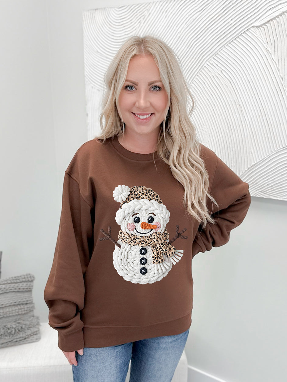 Knitted Snowman Graphix Pullover / Hoodie