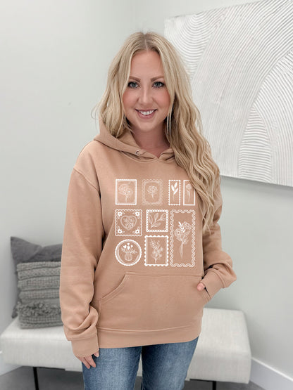 Flower Stamp Graphix Pullover / Hoodie