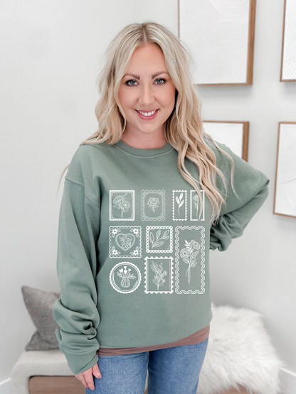 Flower Stamp Graphix Pullover / Hoodie