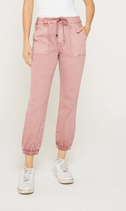 Julie Jogger Crop in Rosy Pink