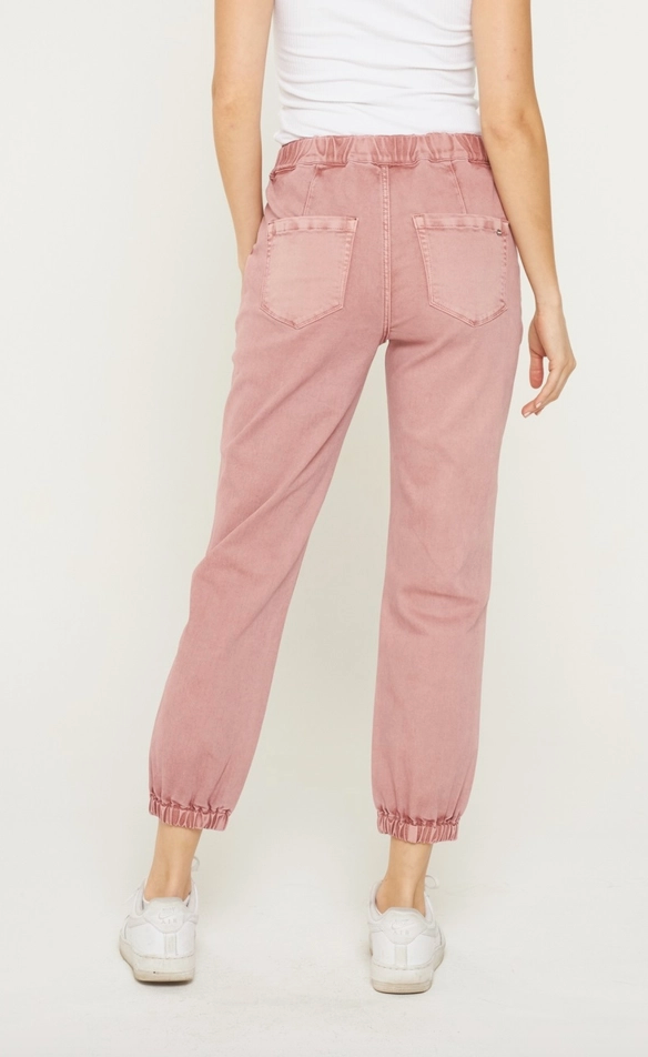 Julie Jogger Crop in Rosy Pink