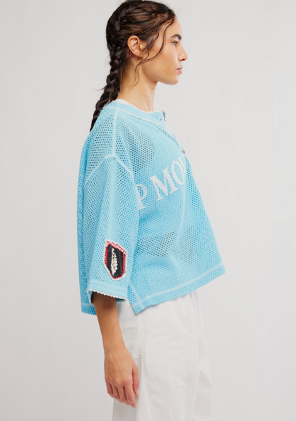 Camp Out Tee in Bright Blue by Free People