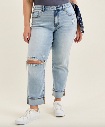 Bandana Boyfriend Jeans by Judy Blue