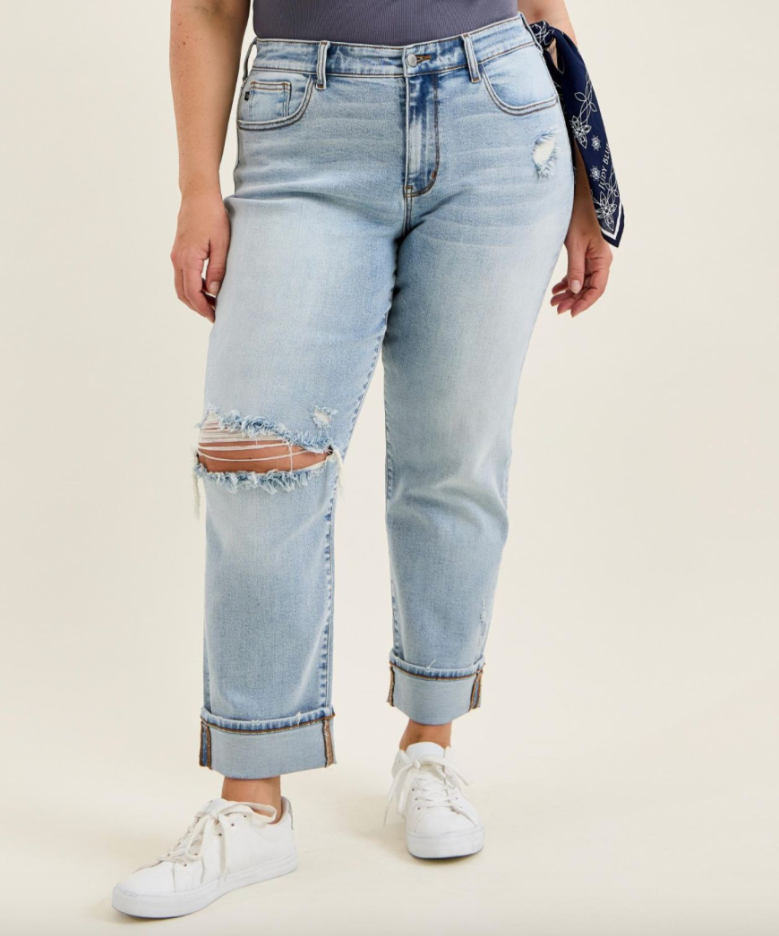 Bandana Boyfriend Jeans by Judy Blue