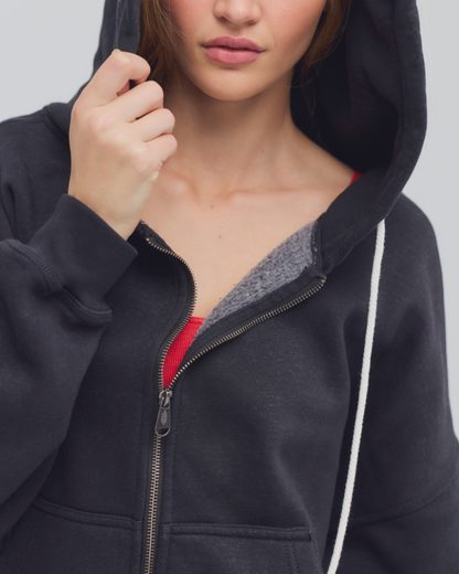 Final Call Zip Up in Black by Free People