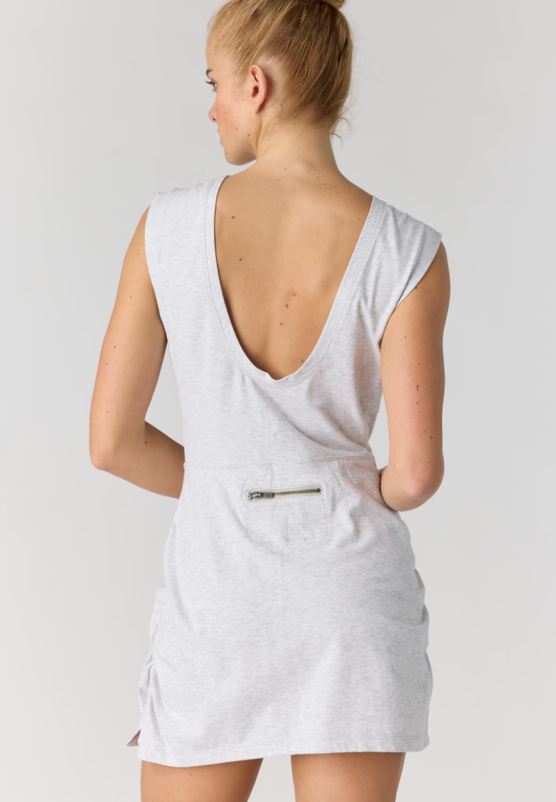 Hot Shot Sarong Romper in Heather Grey by Free People