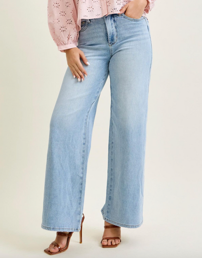 Miriam Wide Leg REGULAR Tummy Contol Jeans by Judy Blue