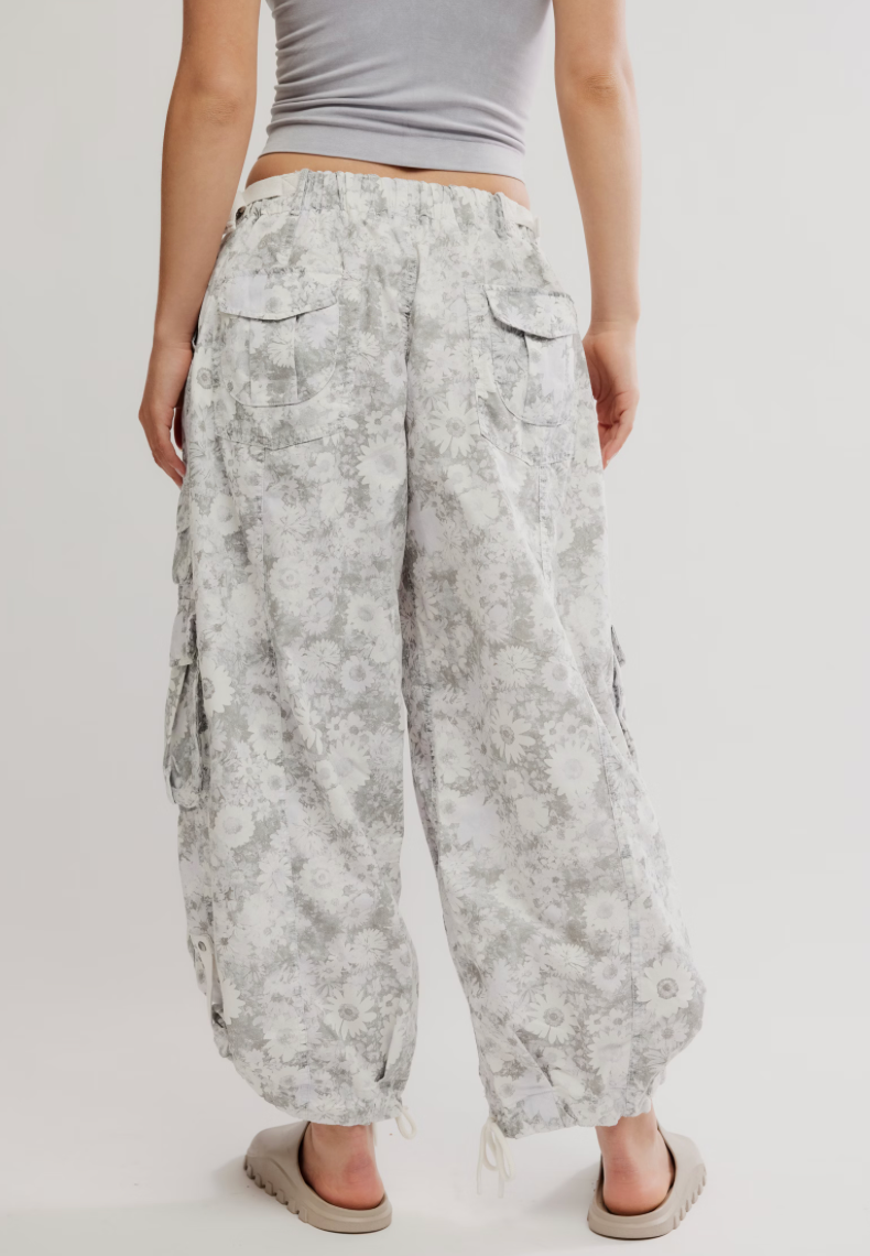 Charmer Printed Utility Pants in Camo Floral/Ivory by Free People