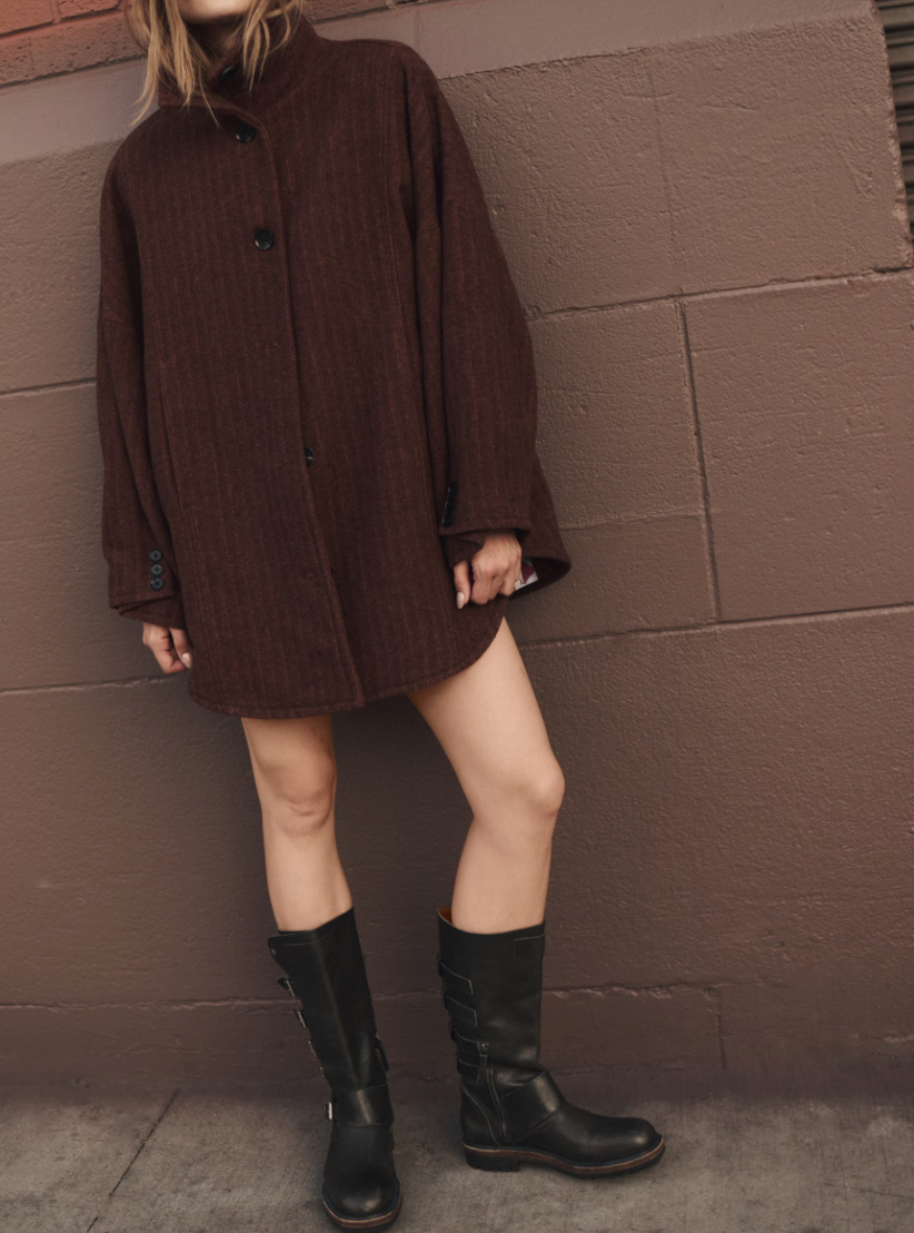 Beau Cocoon Coat in Brown by Free People