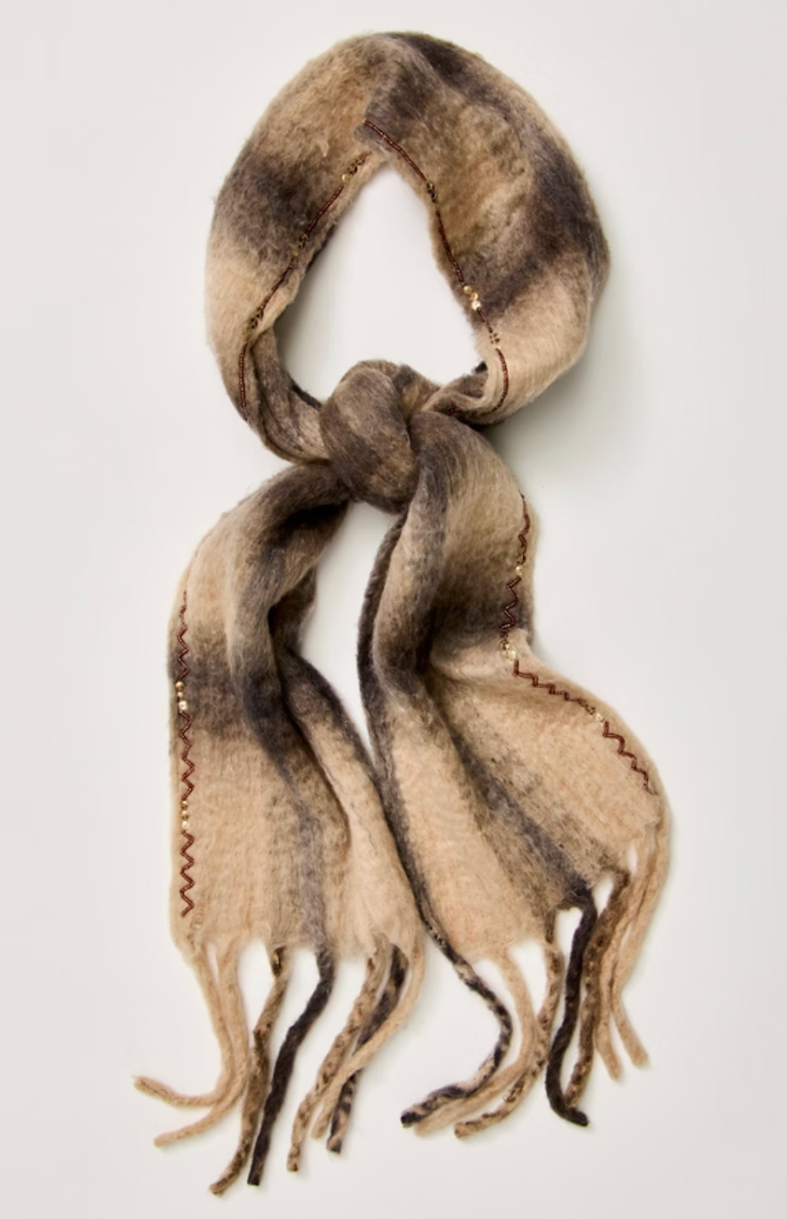 Highland Plaid Skinny Scarf by Free People