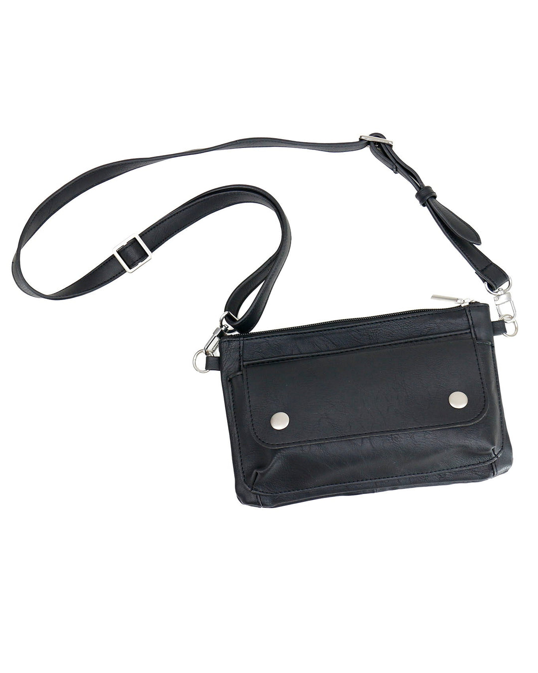 Vegan Leather Essentials Belt Bag in Black by Grace & Lace