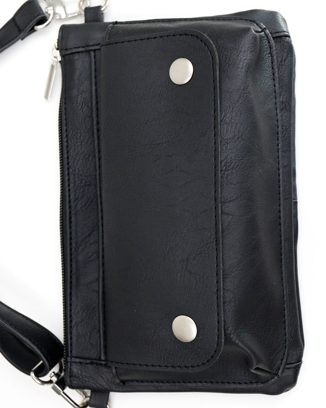 Vegan Leather Essentials Belt Bag in Black by Grace & Lace