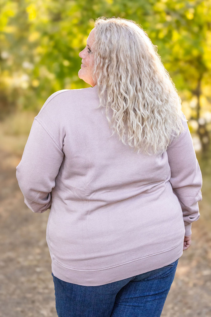 Vintage Wash Pocket Pullover in Blush Pebble by Michelle Mae