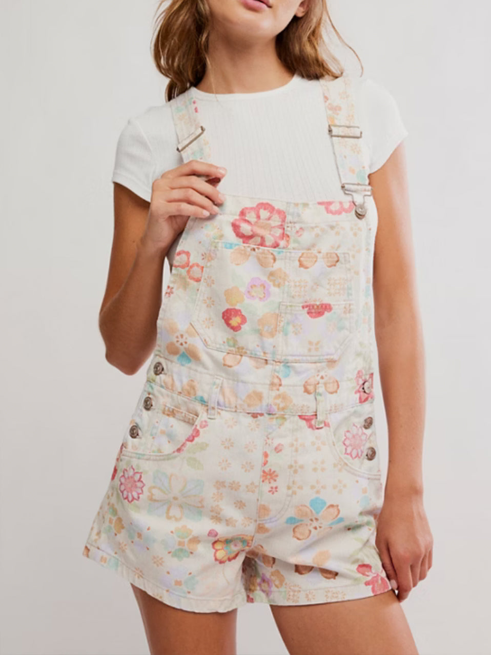 Ziggy Printed Shortalls by Free People