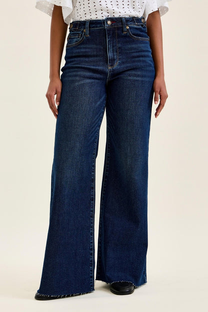 Lake Retro Wide Leg Jeans in Dark Wash by Judy Blue ( two inseam )