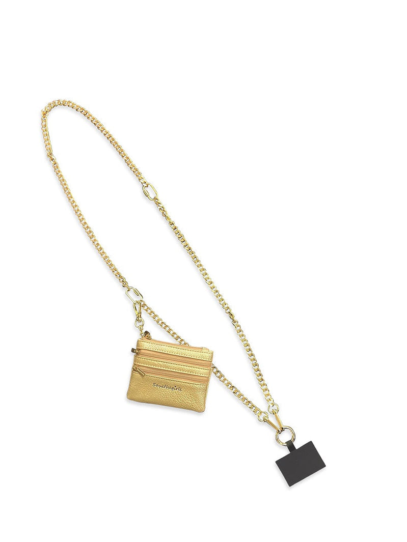 Clip & Go Chain With Pouch in Gold
