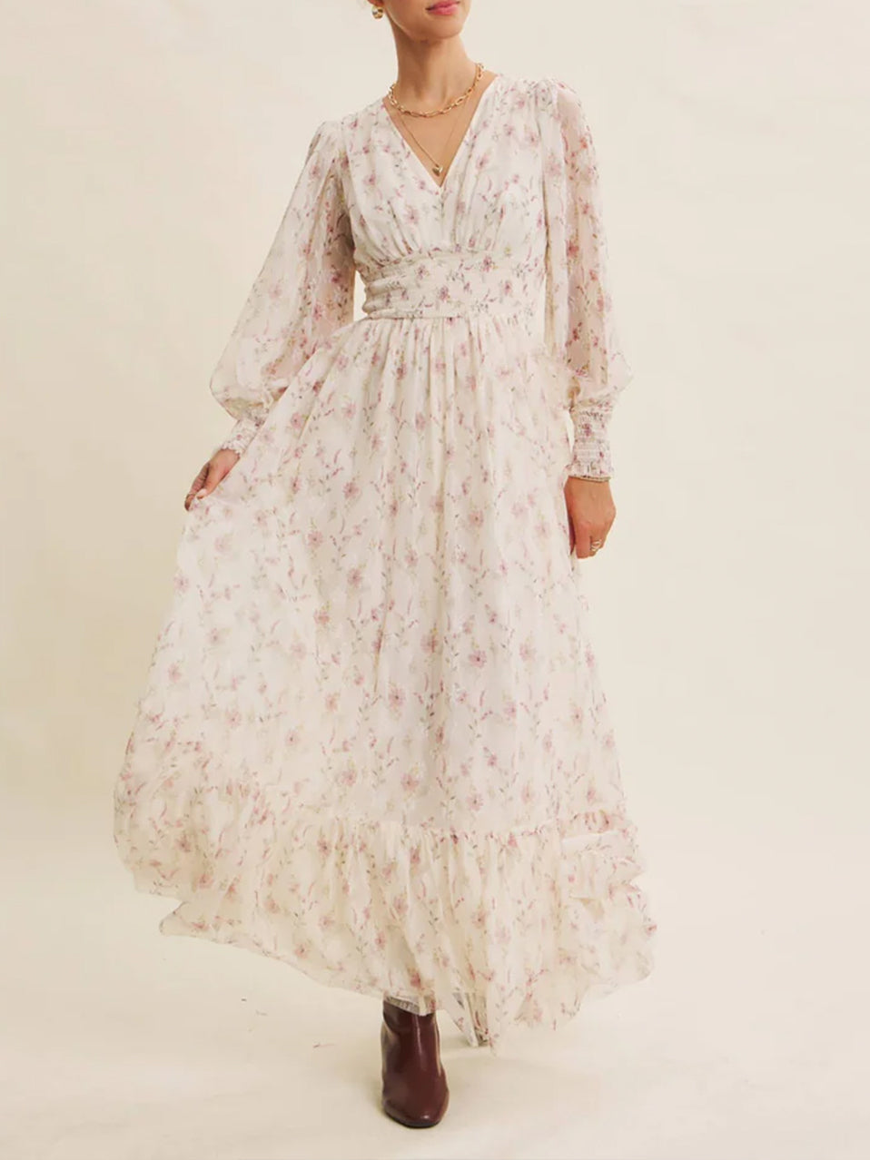 Mariah Dress in Cream