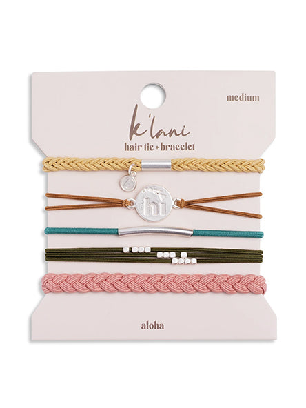 Aloha Hair Tie Bracelet Set by K'lani