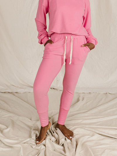 Pink Tulip Performance Fleece Joggers by Ampersand Ave