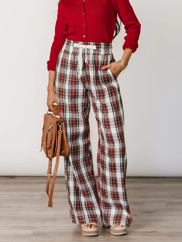 Everywear Pant in White Plaid by Ampersand Avenue