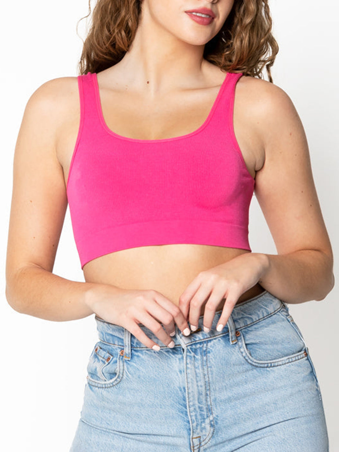 Bamboo Bralette in Hot Pink by C'est Moi