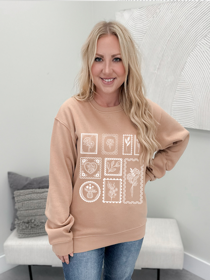 Flower Stamp Graphix Pullover / Hoodie