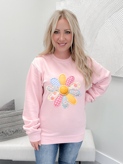 Flower Power Patchwork Graphix Pullover / Hoodie