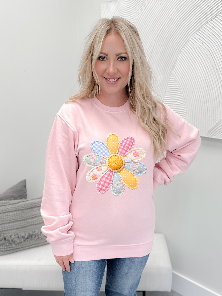 Flower Power Patchwork Graphix Pullover / Hoodie