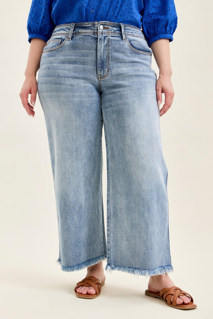 Sonia Ankle Wide Jeans by Judy Blue