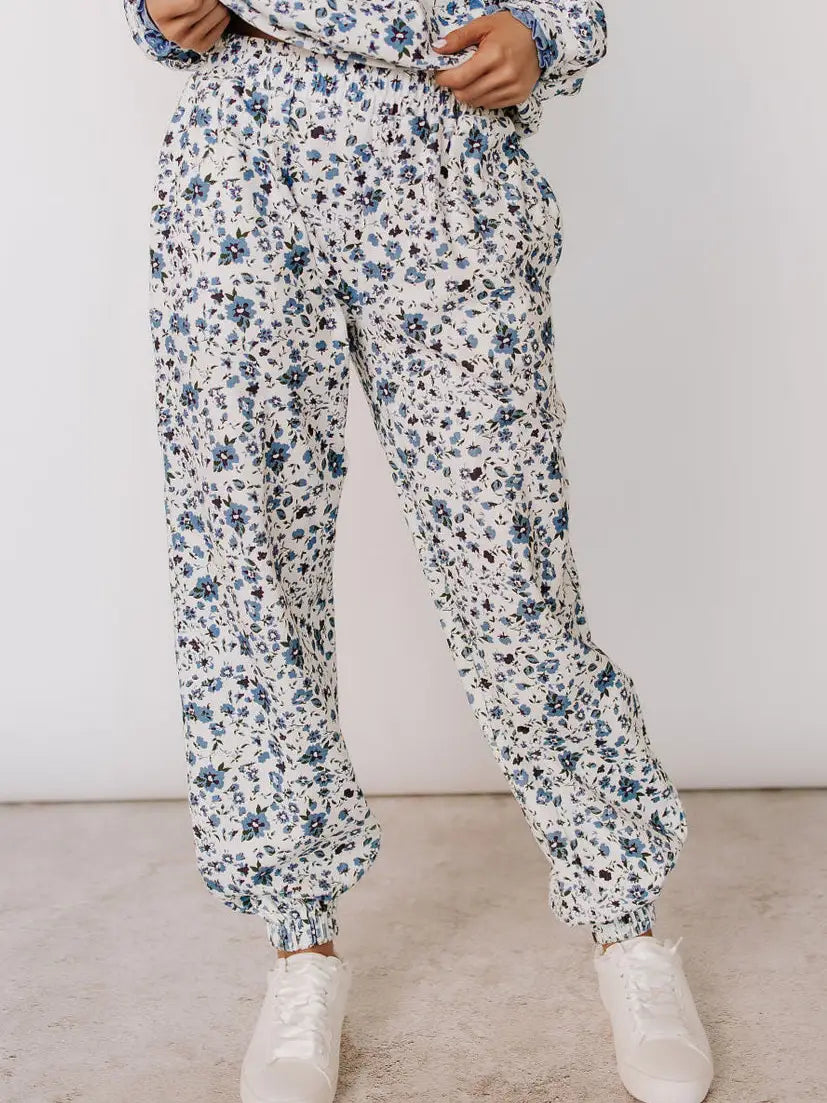 Blooming in Blue Lace Pocket Joggers by Ampersand Ave