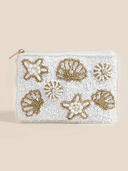 By The Sea Beaded Coin Purse