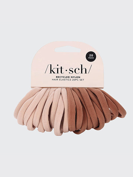 Nylon Hair Elastic Set in Blush