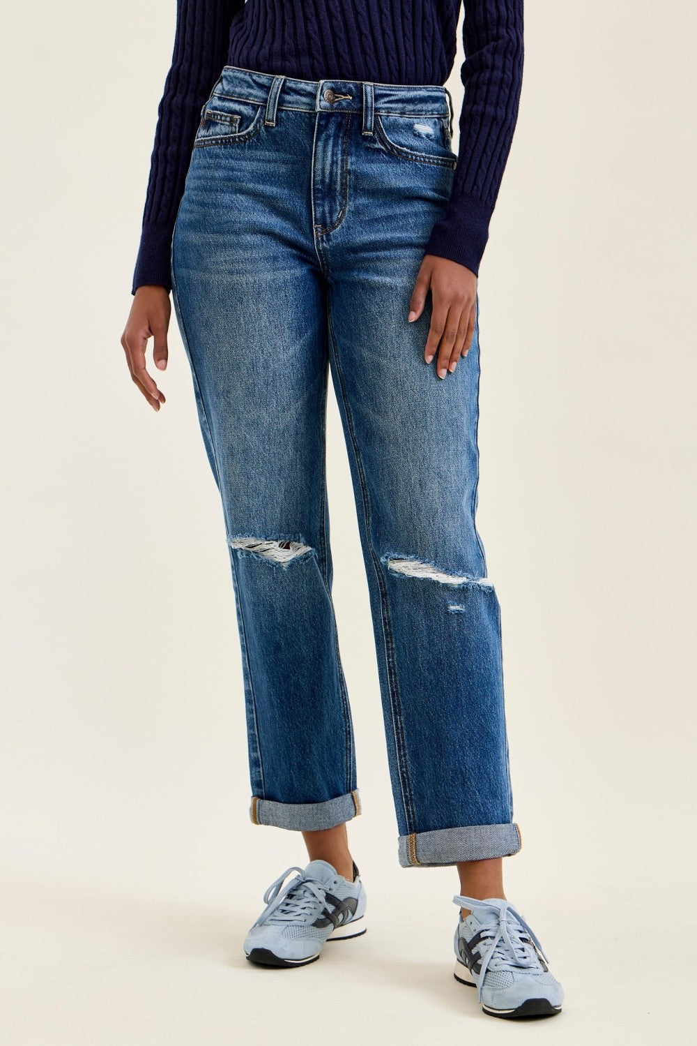 Billie Boyfriend High Rise Rigid Magic Jeans by Judy Blue
