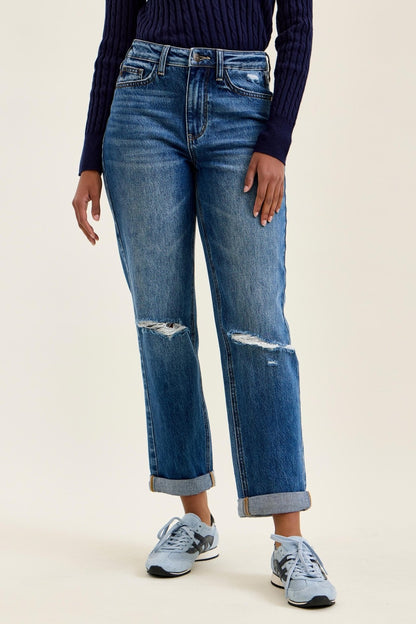 Billie Boyfriend High Rise Rigid Magic Jeans by Judy Blue