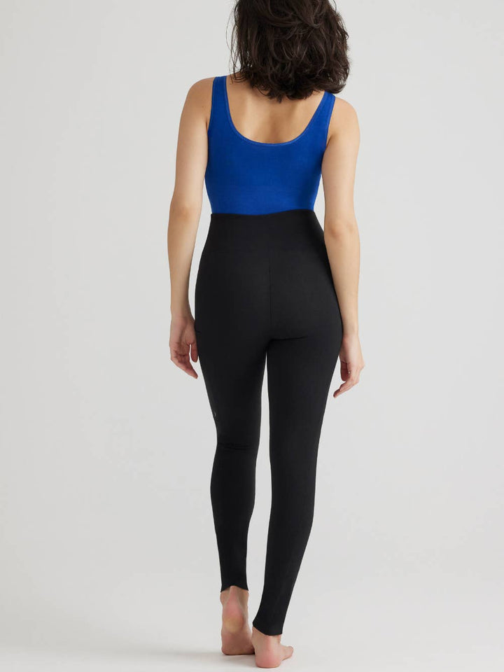 Pocket Full Length Tummy Control Legging in Black