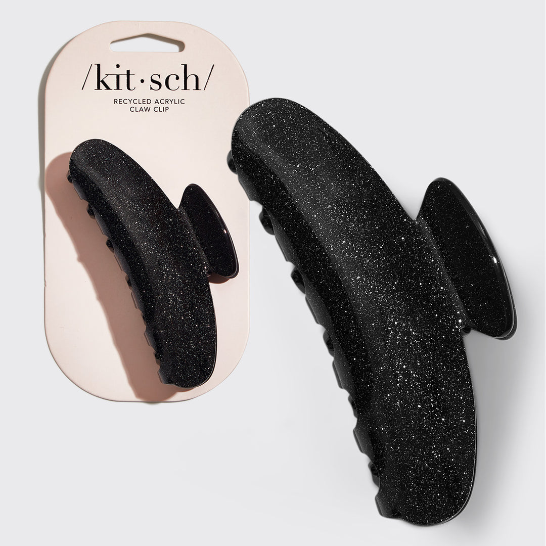 Black Glitter Claw Clip by Kitch